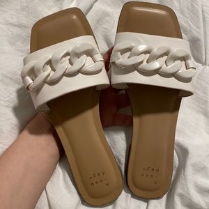White sandals